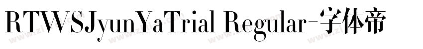 RTWSJyunYaTrial Regular字体转换